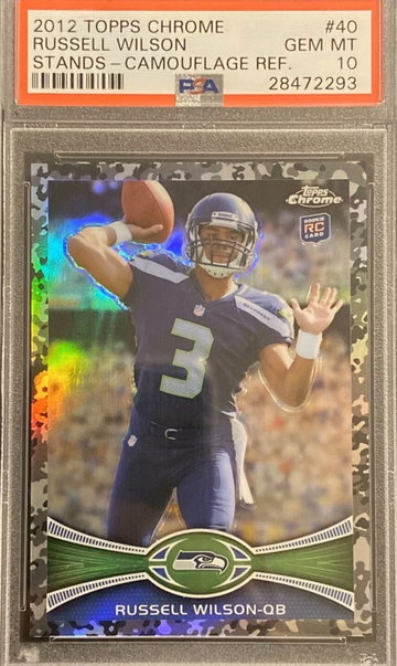 2012 Topps chrome Russell Wilson Camo Rc #’d /499 LOW Pop 