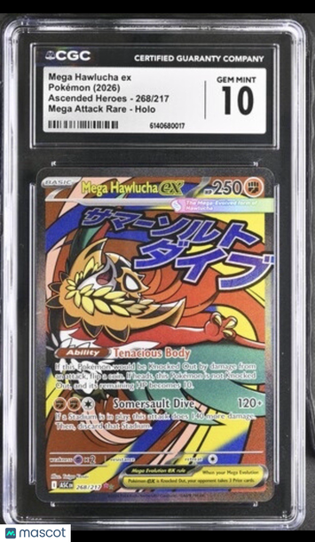 Me: Ascended Heroes Hawlucha Holo Mega Attack Rare Full Art 10 #2026