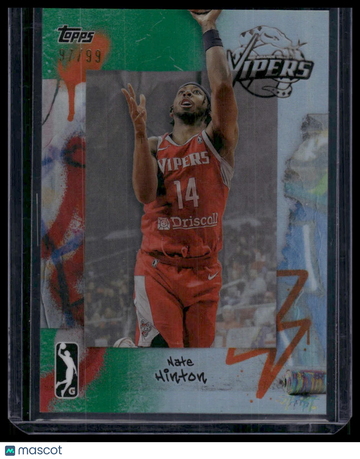 2025 Topps G-League Nate Hinton #BV-38 Chrome Green Refractor /99