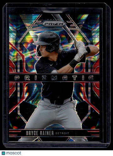 2025 Panini Prizm Bryce Rainer #22 Prizmatic Red Pulsar Prizms SN