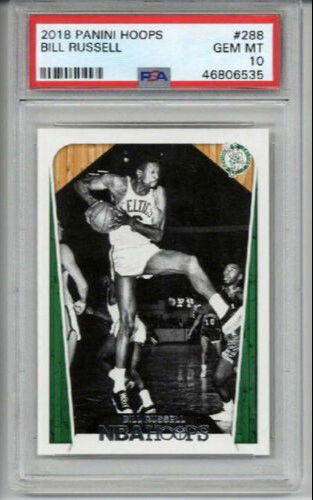 2018 PANINI HOOPS #288 BILL RUSSELL BASKETBALL CARD BOSTON CELTICS PSA 10