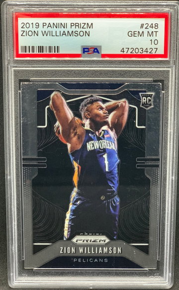 Zion Williamson 2019 Panini Prizm #248 Rookie PSA 10