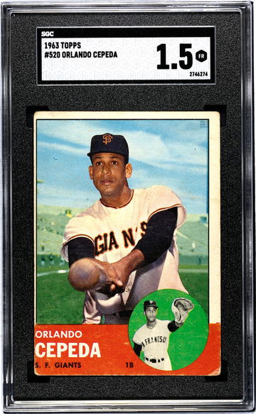 1963 Topps #520 Orlando Cepeda SGC 1.5