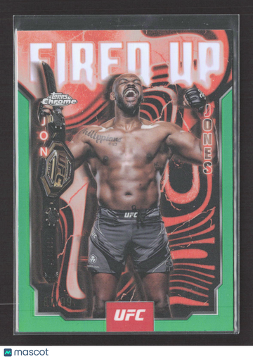 2025 Topps Chrome UFC Fired Up Jon Jones #FUP-17 Green /99