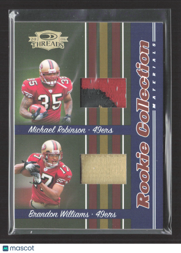 2006 Donruss Threads Rookie Collection Materials Michael Robinson Brandon Williams #RCCM-6 Dual Jersey Event-Worn Jersey