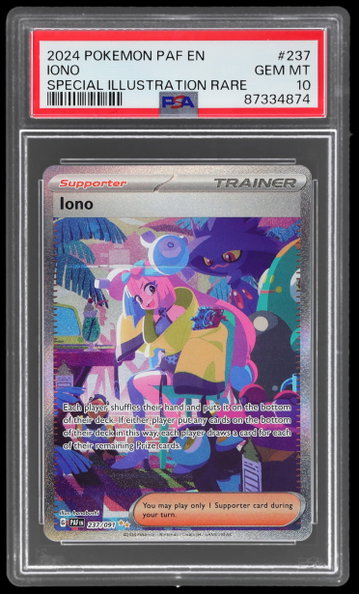 2024 Pokemon Scarlet And Violet Paldean Fates Iono Special Illustration Rare PSA 10
