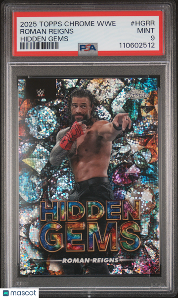 2025 Topps Chrome WWE Hidden Gems Roman Reigns #HGRR PSA 9