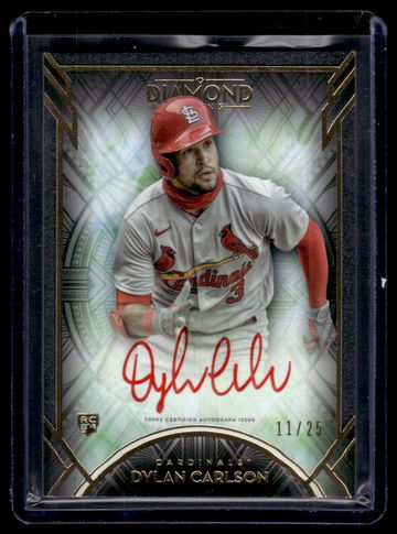 2021 Topps Diamond Icons Red Ink Dylan Carlson #RI-DC RC Auto /25