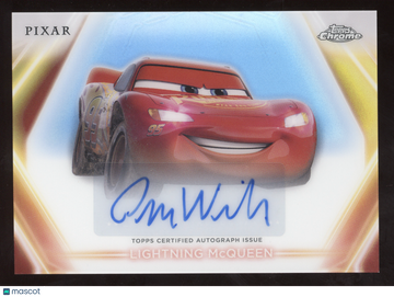 2026 Topps Disney Neon Etch Autograph Lightning McQueen (Owen Wilson) #CNA-OW