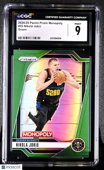 2024-25 Panini Prizm Nikola Jokić #55 Green Parallel/Variety 9