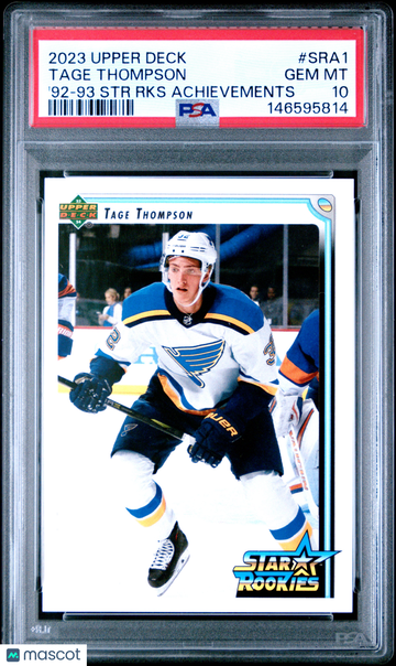 2023 Upper Deck 1992-93 Star Rookies Achievements Tage Thompson #SRA1 Series PSA 10