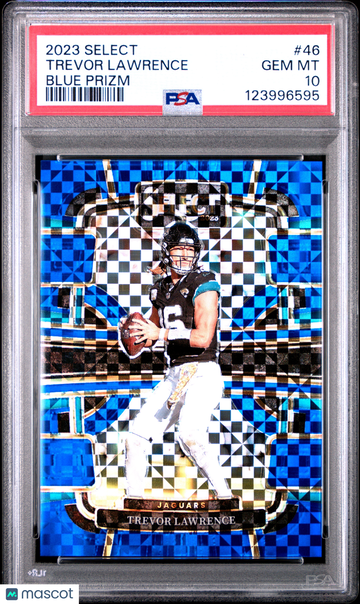 2023 Panini Select Trevor Lawrence #46 Blue Prizm PSA 10