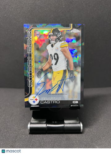 2025 CHROME SAPPHIRE SEBASTIAN CASTRO BLACK REFRACTOR AUTO /10 RC ROOKIE