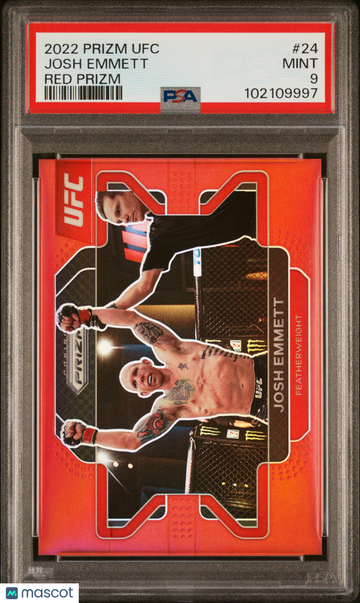 2022 Panini Prizm UFC Josh Emmett #24 Red PSA 9