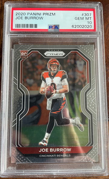 2020 Prizm Joe Burrow PSA 10 base