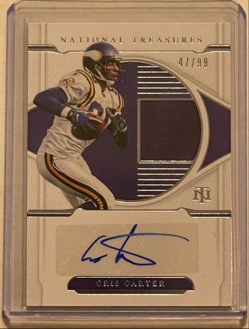 2021 National Treasures Cris Carter autograph 47/99