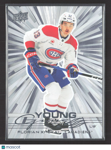 2026 Upper Deck Extended Series Young Guns Outburst Silver #702 Florian Xhekaj Canadiens Hockey Card