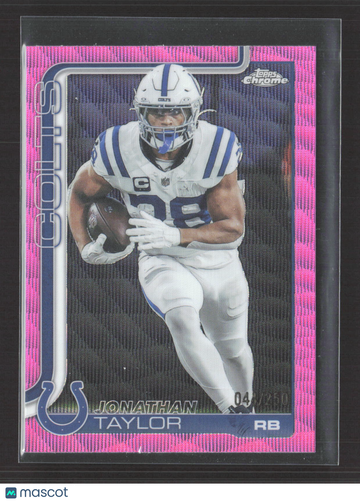 2025 Topps Chrome Jonathan Taylor #130 Pink Mojo 3/250