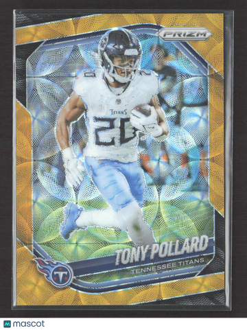 2025 Panini Prizm Football Tony Pollard #232 Gold Shimmer