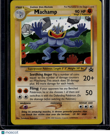 2000 Wizards Machamp Black Star Promo #43