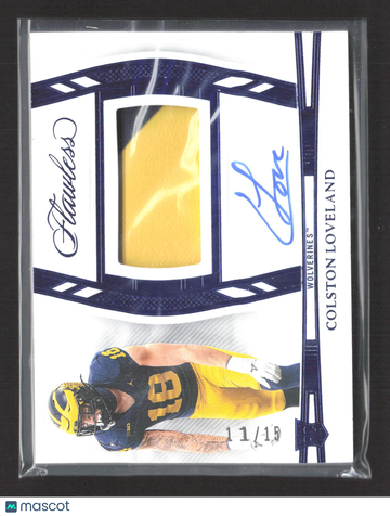2025 Panini Flawless Collegiate Colston Loveland #RPAH-CLD /15 Patch