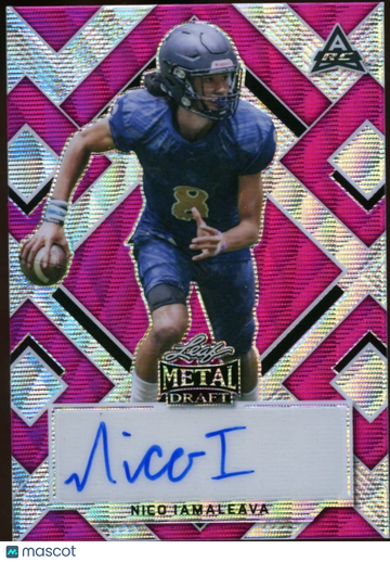 Nico Iamaleava 2022 Rookie Auto Leaf Tennessee Volunteers