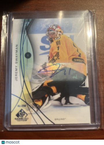 2024-25 Upper Deck SP Game Used - [Base] - Blue Autographs Jeremy Swayman #150 Blue Autographs Short Print