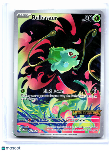 Miscellaneous Cards & Products Bulbasaur (Mega Evolution Stamped) Holo Illustration Rare [Sealed] #133/132