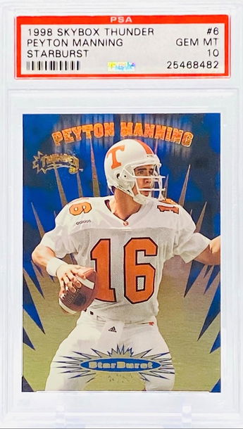 1998 Skybox Thunder Starburst Peyton Manning ROOKIE #6 PSA 10 GEM MINT POP 19