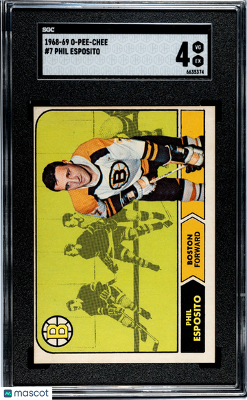 1968 O-Pee-Chee Phil Esposito #7 SGC 4