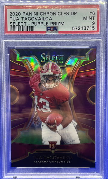 Tua Tagovailoa 2020 Panini Chronicles DP Select Purple prizm /99 PSA 9 Mint RC