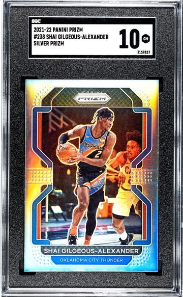 2021-22 Panini Prizm #238 Shai Gilgeous-Alexander Silver Prizm SGC 10