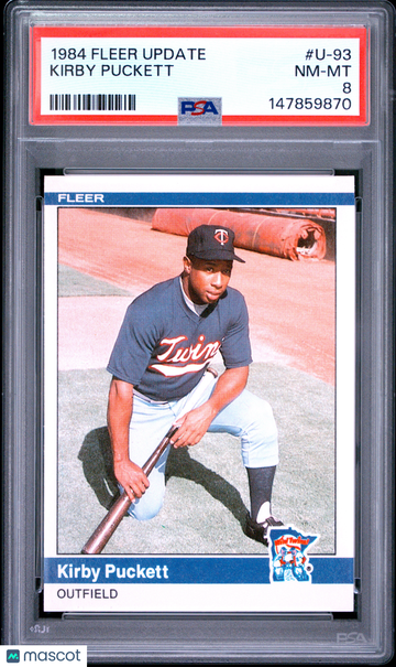 1984 Fleer Update Kirby Puckett #U-93 PSA 8