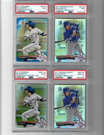 2017 Bowman Bo Bichette 4 Card Lot