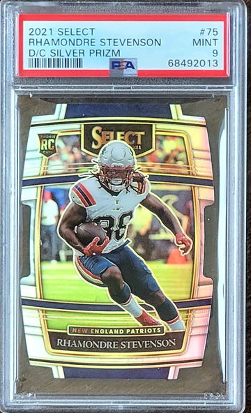 2021 RHAMONDRE STEVENSON Panini Select SILVER Prizm Die-Cut PSA 9 POP 1 Rookie #75