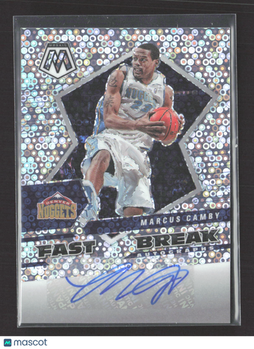 2022 Panini Mosaic Prizm Fast Break Marcus Camby #FBA-MCA Silver Auto