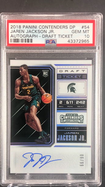 2018 Panini Contenders Draft Picks Jaren Jackson Jr Auto /99 PSA 10💎📈🔥