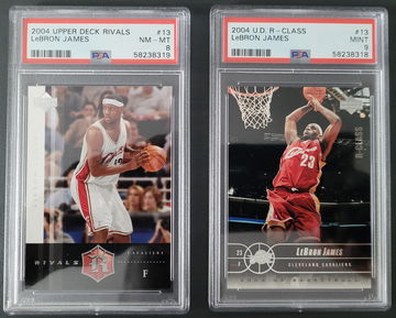 2004 Lebron James UD 2nd Year card lot PSA 8 PSA 9 #13