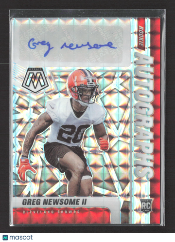 2021 Panini Mosaic Prizm Greg Newsome II #RA-68 RC Auto