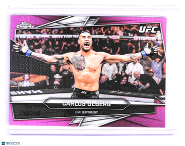 2026 Topps Chrome UFC Carlos Ulberg #110 Pink Refractor /250