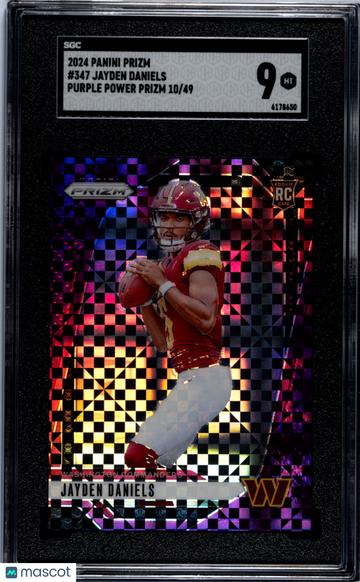 2024 Panini Prizm Jayden Daniels #347 Purple Power SGC 9