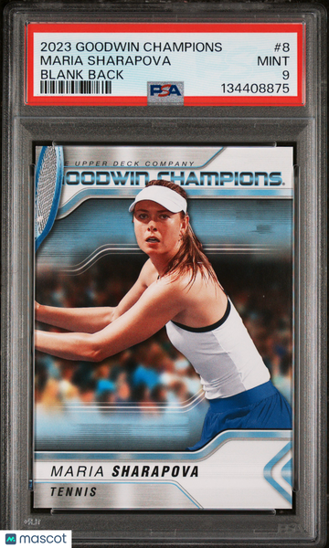 2023 Upper Deck Goodwin Champions Maria Sharapova #8 Blank Back Short Print PSA 9