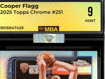 2025 Topps Chrome Cooper Flagg #251 Refractor MBA 9