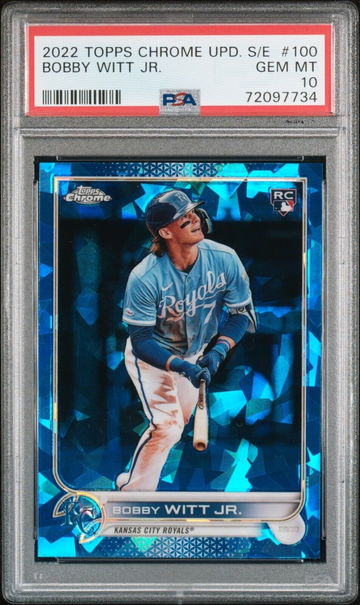 2022 Topps Chrome Update Sapphire Bobby Witt Jr PSA 10 Gem Mint