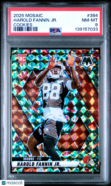 2025 Panini Mosaic Harold Fannin JR. #384 Cookies PSA 8