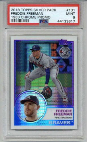 2018 TOPPS 1983 CHROME PROMO #131 FREDDIE FREEMAN CARD BRAVES PSA 9 LOW POP