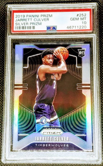 Jarrett Culver 2019-20 Panini Prizm Silver RC Rookie # 252 Graded PSA 10 Gem Mint