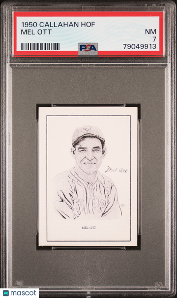 1950-56 Callahan Hall Of Fame Mel Ott PSA 7