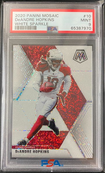 2020 Panini Mosaic White Sparkle SSP DeAndre Hopkins PSA 9