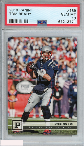 2018 PANINI TOM BRADY #189 NEW ENGLAND PATRIOTS PSA 10 GEM MT
